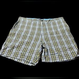 Chaps size 42 yellow and blue plaid shorts